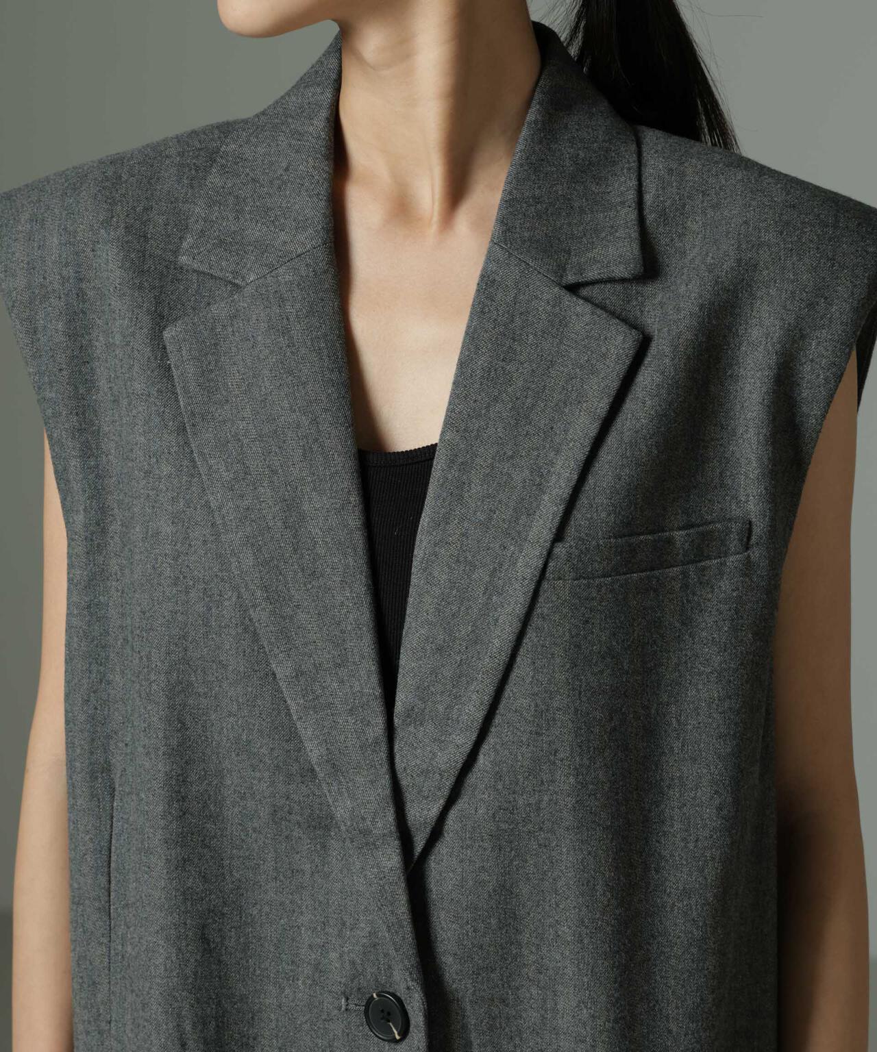 SECOND FEMALE/Hollanda Oversize Waistcoat(セットアップ可) 6714225004