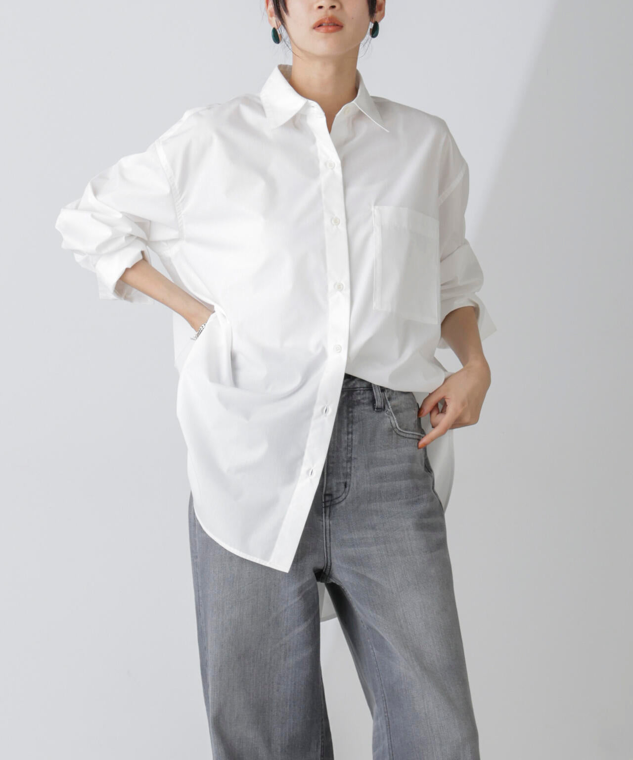 Healthy DENIM/別注 Pink Pepper ワイドストレートデニム グレー 6714227016