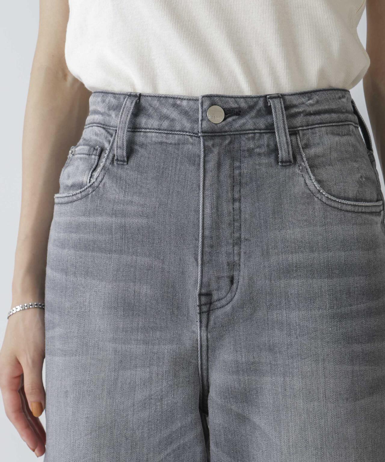 Healthy DENIM/別注 Pink Pepper ワイドストレートデニム グレー 6714227016