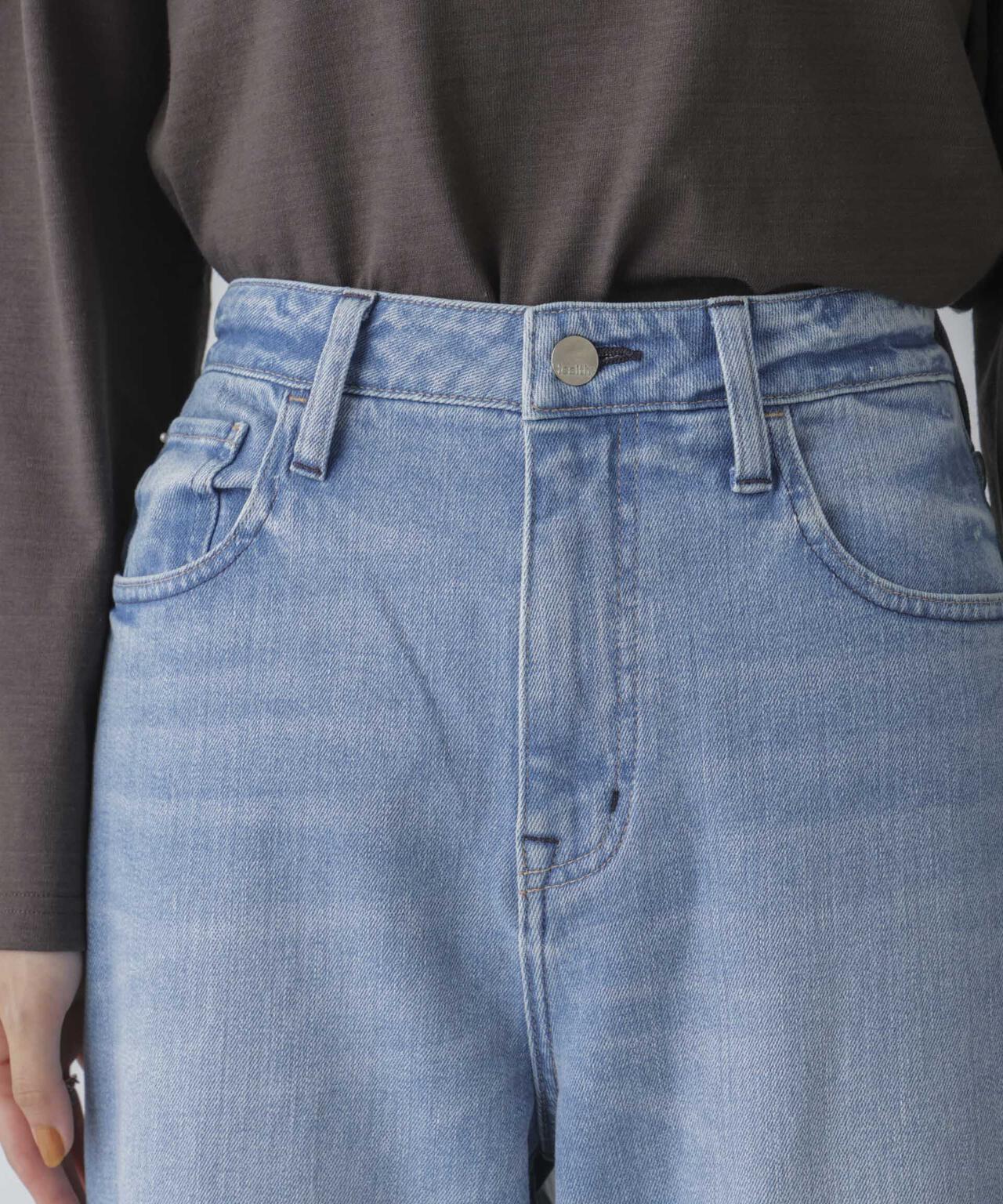 Healthy DENIM/別注PinkPepper ワイドストレートデニム L.ブルー 6714227017