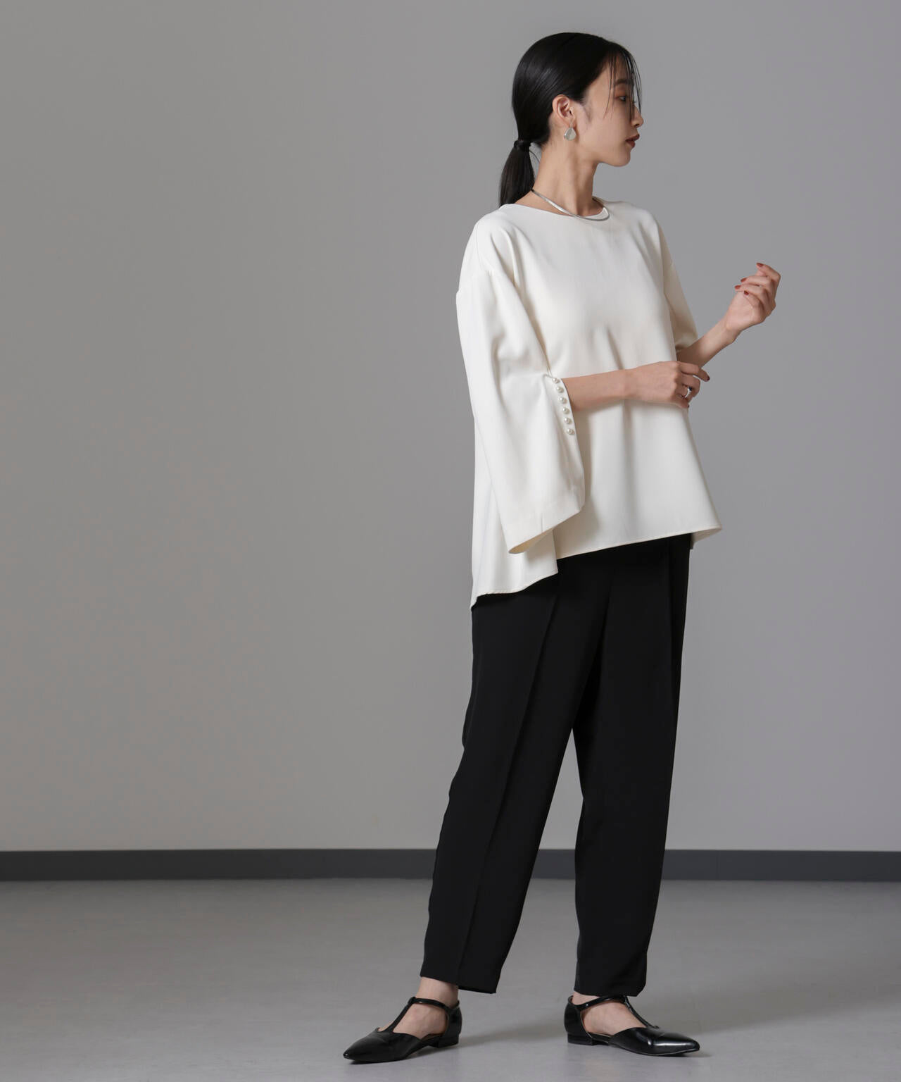 troisiemechaco/DOUBLE CLOTH セットアップパンツ 6714229002