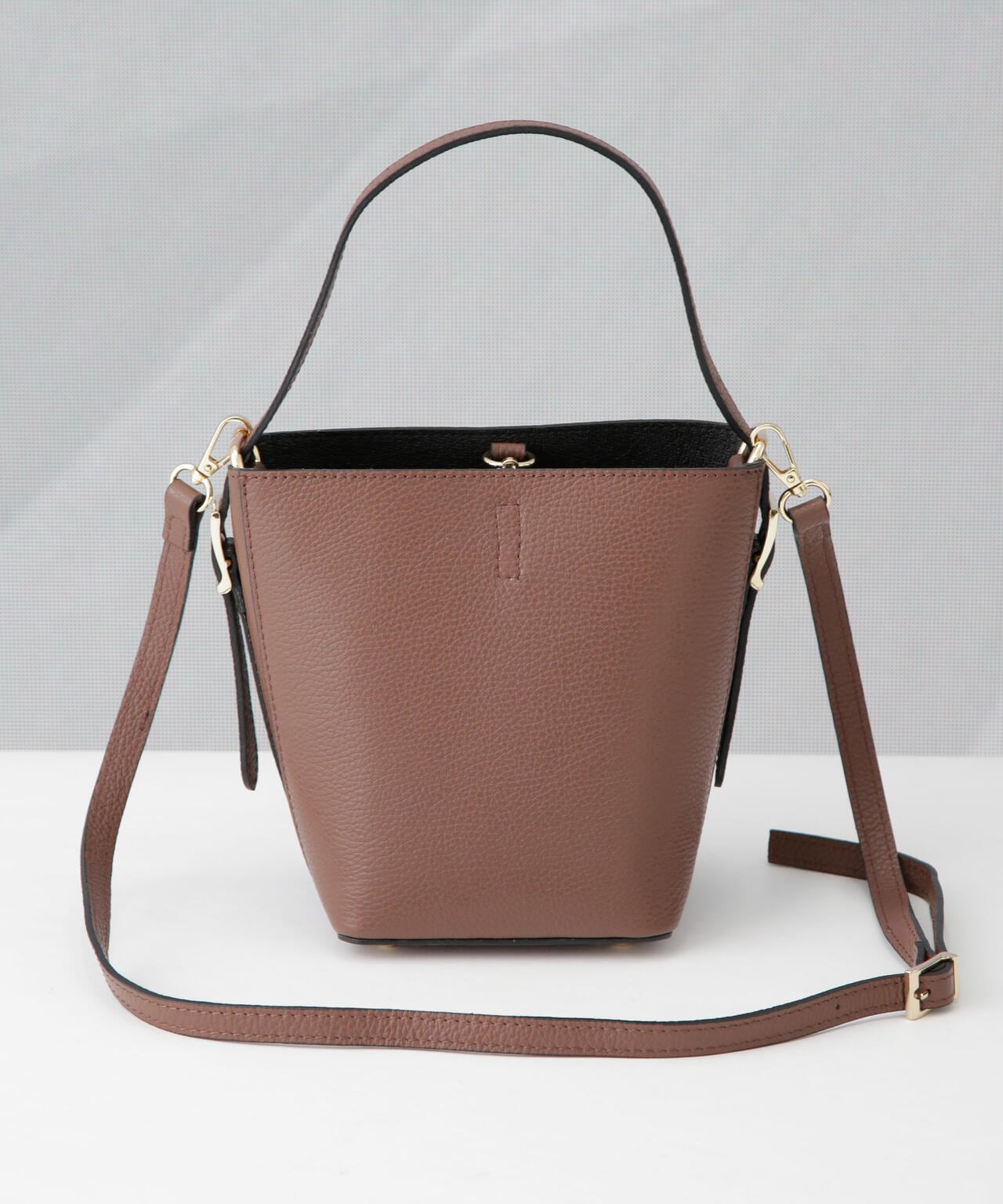 MARCO BIANCHINI/ポーチ付き レザー2WAY バケツトート 6714232226