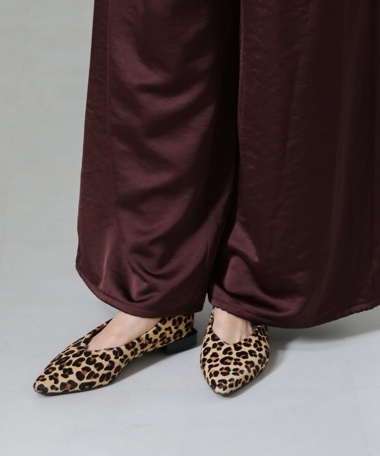 ANGEL ALARCON/レオパードハラコ ポインテッドパンプス 6714233117