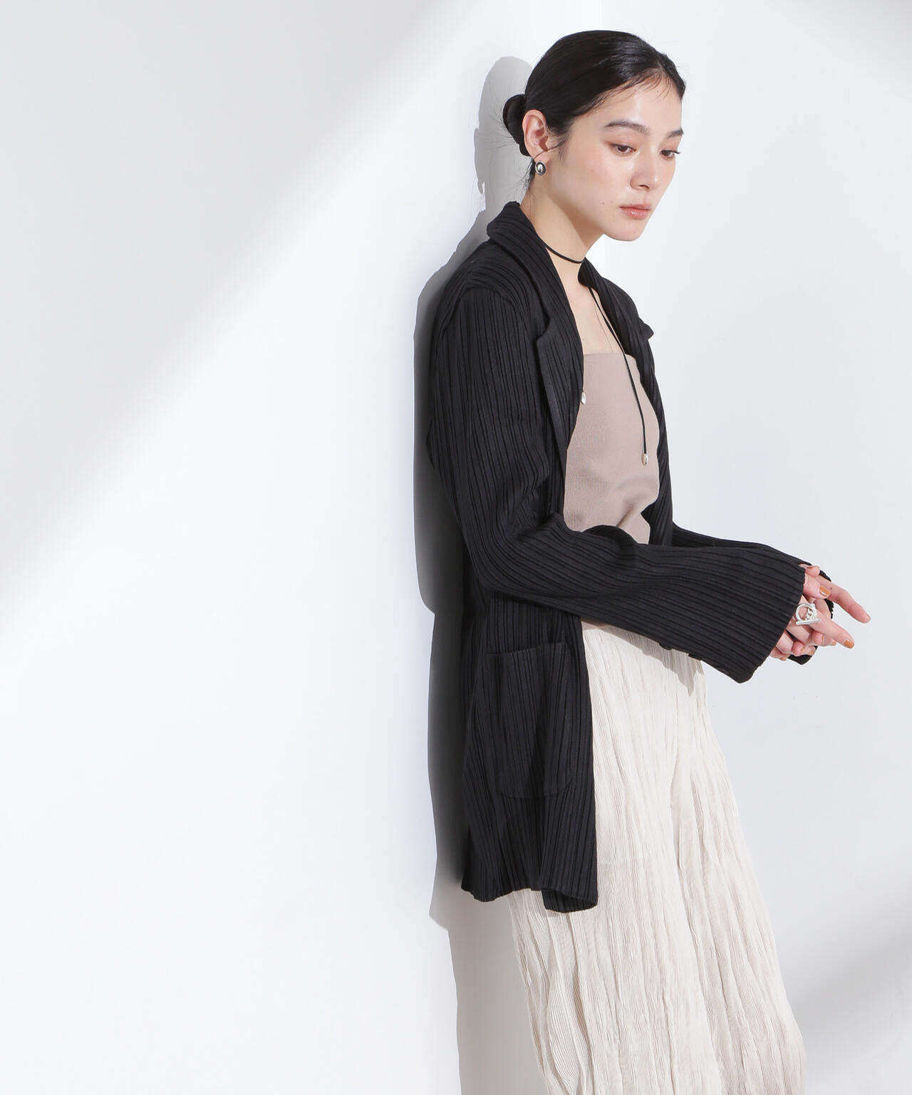 Gongdid Design/Cotton pleated blazer(セットアップ可) 6715116008