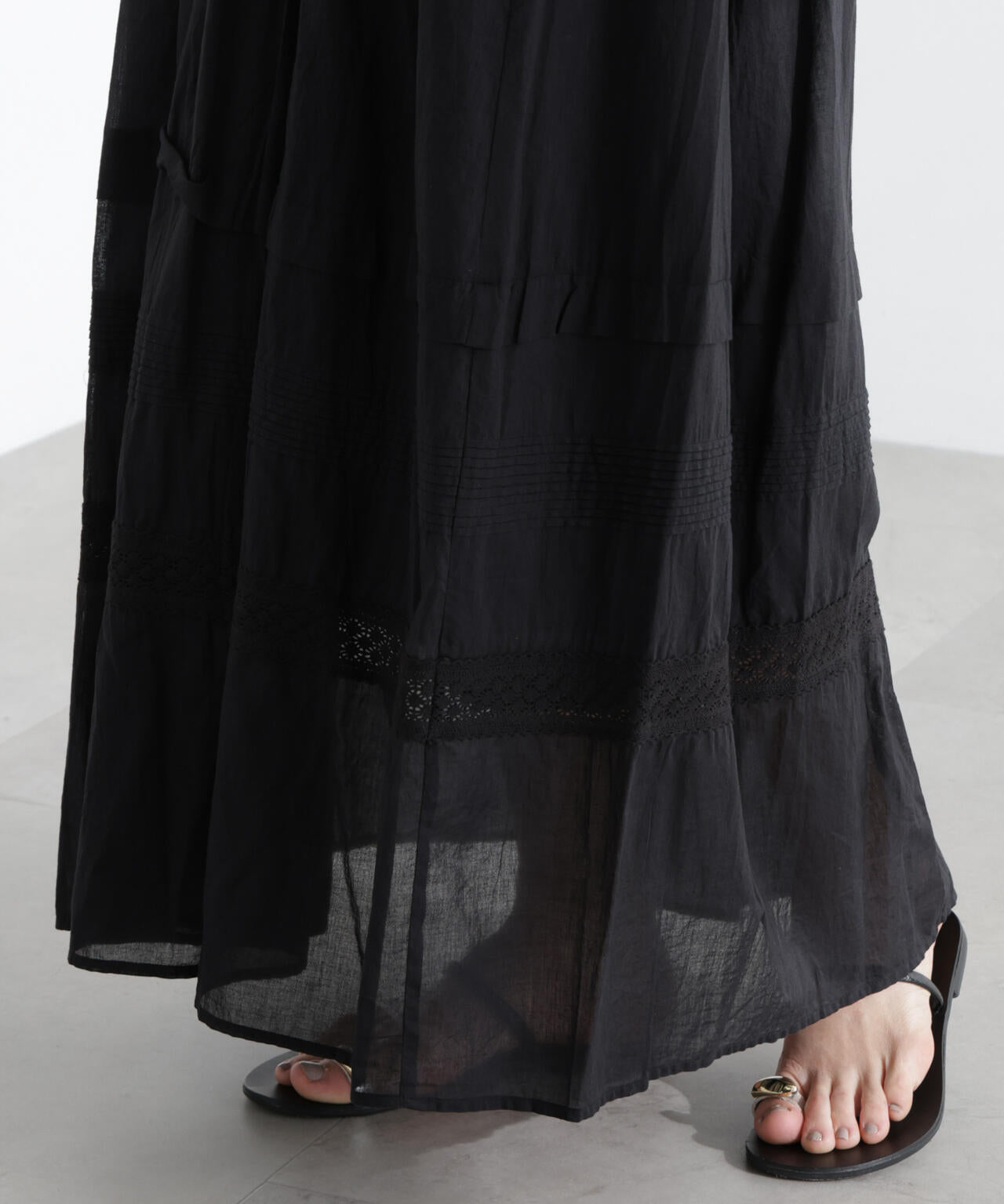 Sara mallika/COTTON VOILE LACE PINTUCKDRESS 6715119053
