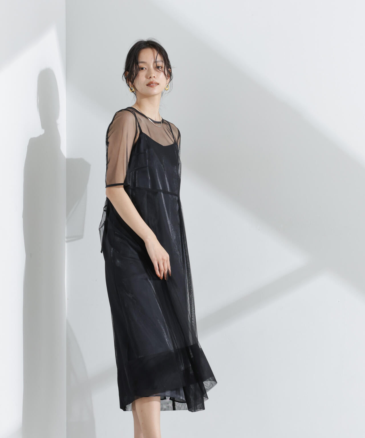 kaene/シャンブレーキャミドッキングドレス 6715119057