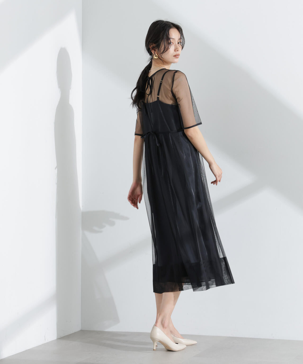kaene/シャンブレーキャミドッキングドレス 6715119057