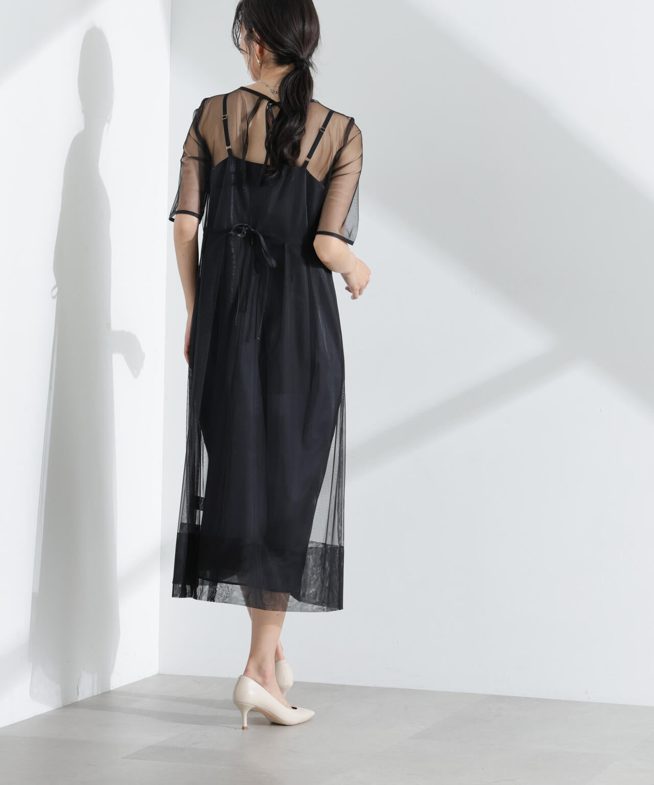 kaene/シャンブレーキャミドッキングドレス 6715119057