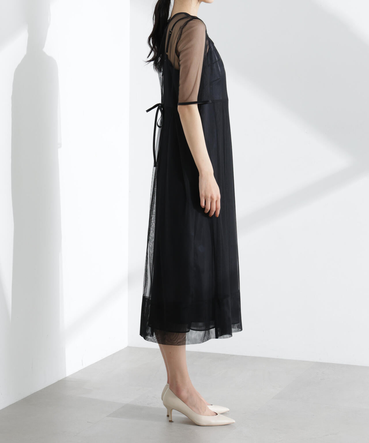 kaene/シャンブレーキャミドッキングドレス 6715119057
