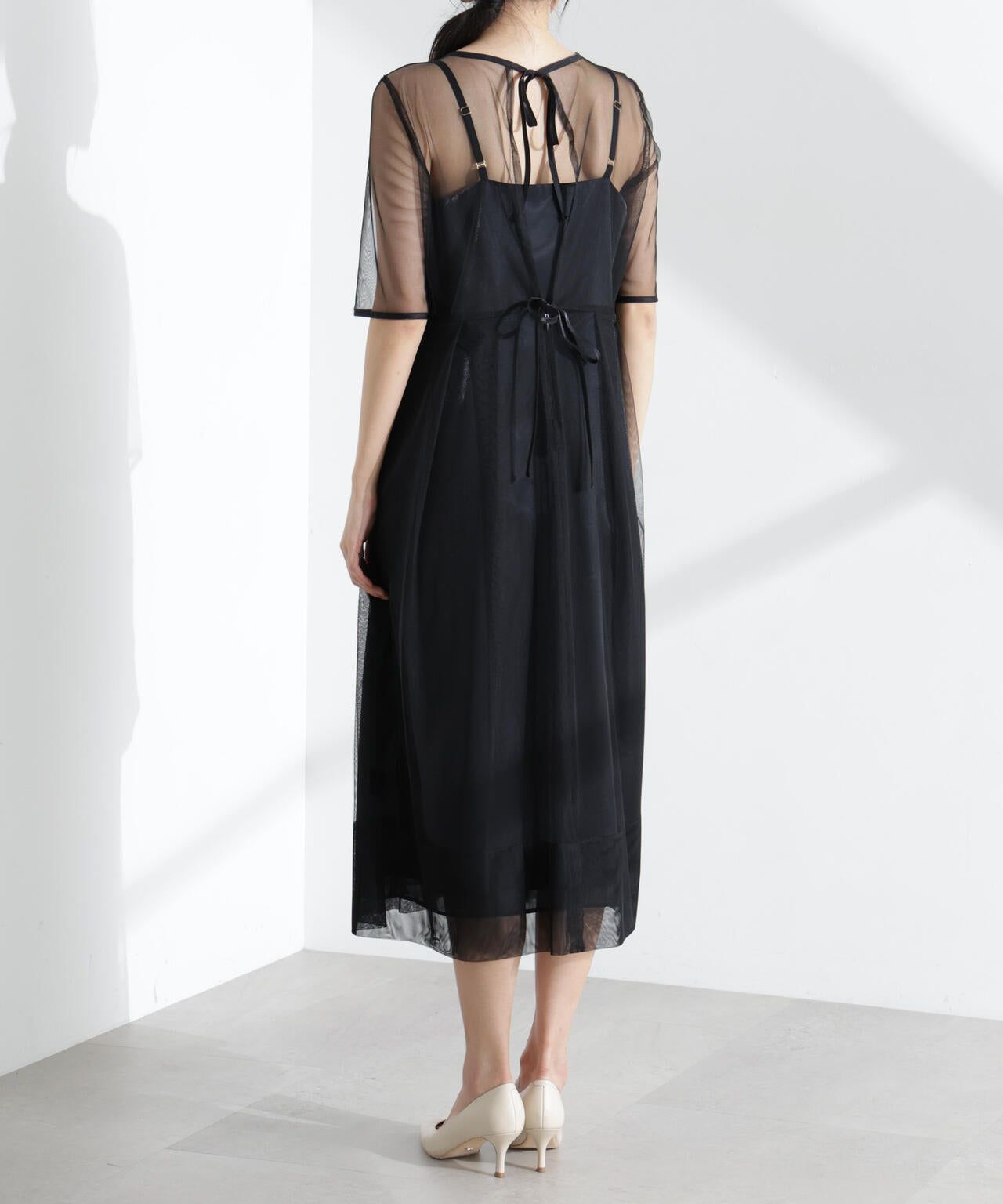 kaene/シャンブレーキャミドッキングドレス 6715119057