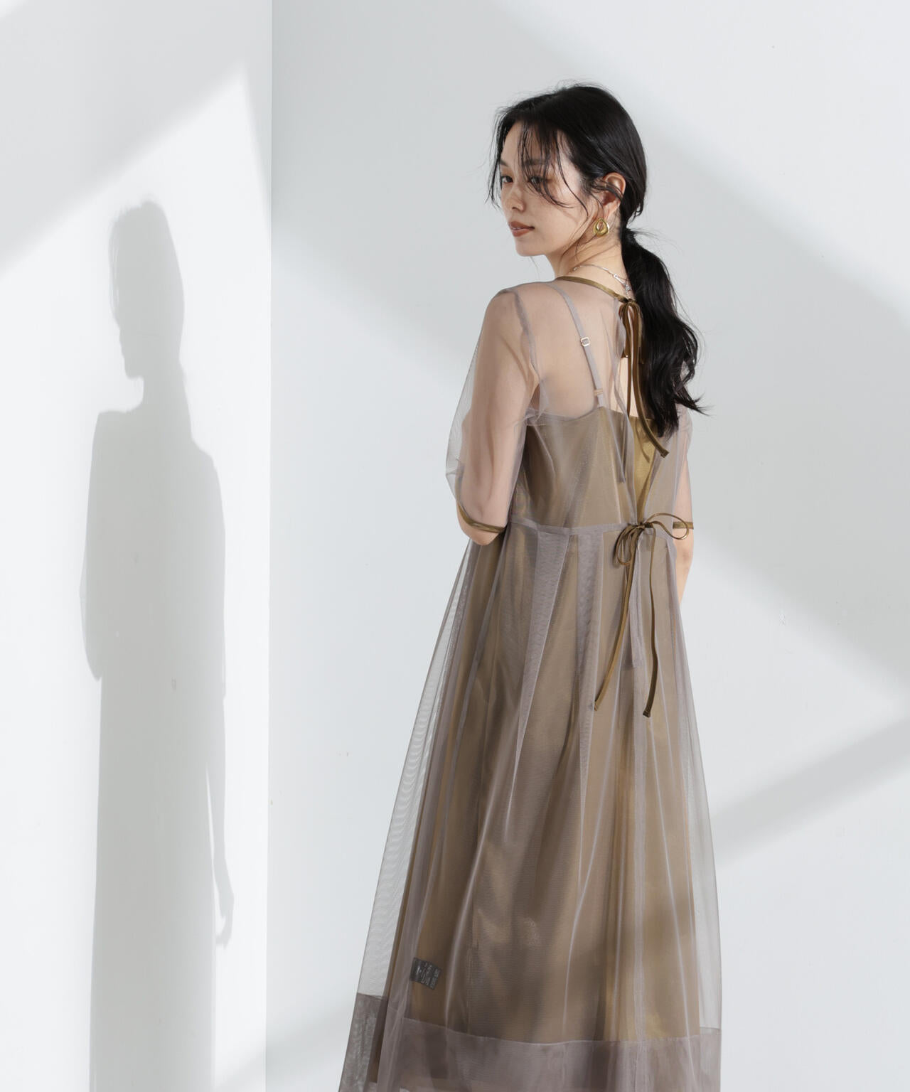 kaene/シャンブレーキャミドッキングドレス 6715119057