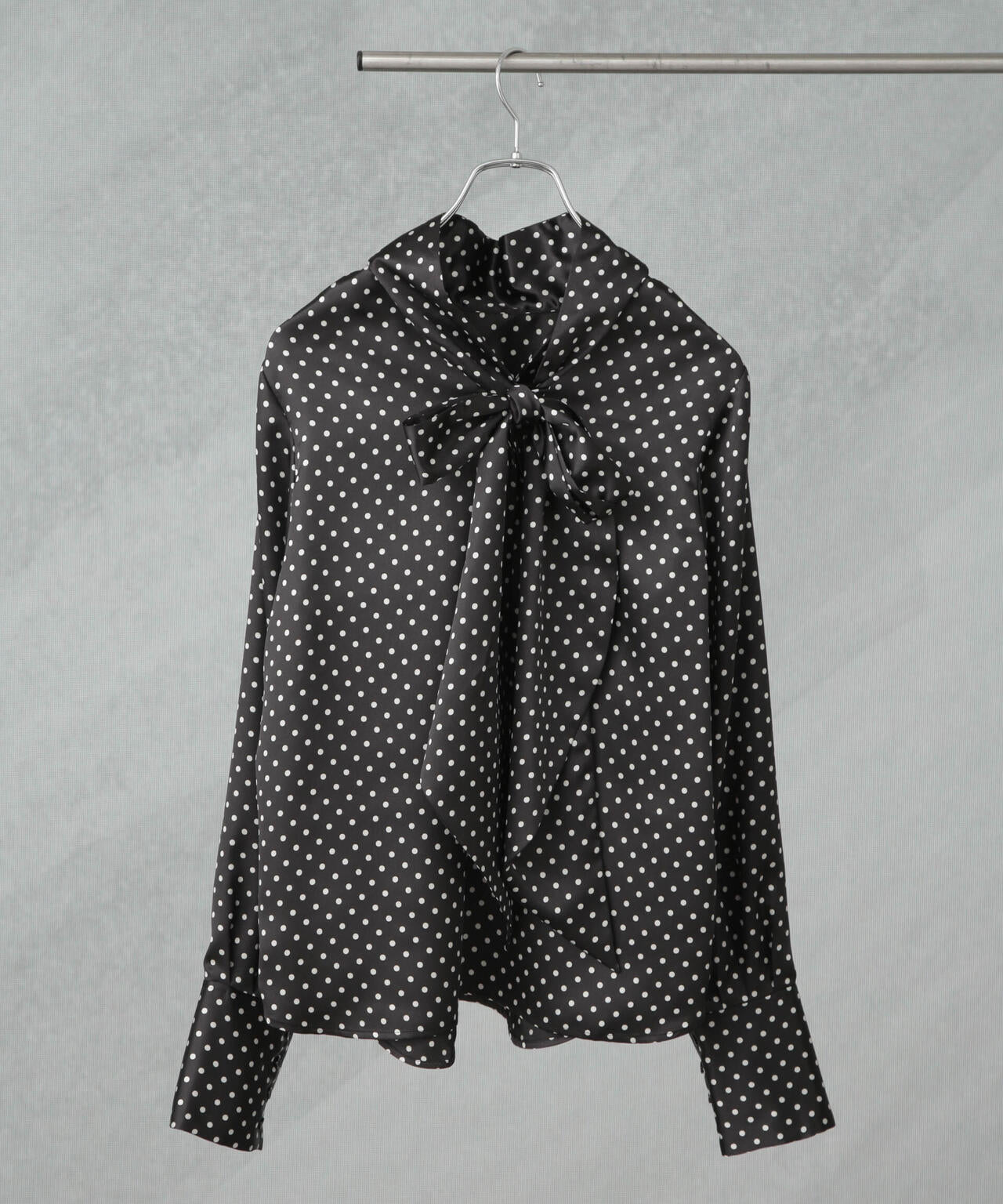 RhodolirioN / Bow Blouse - Polka Dots Sateen