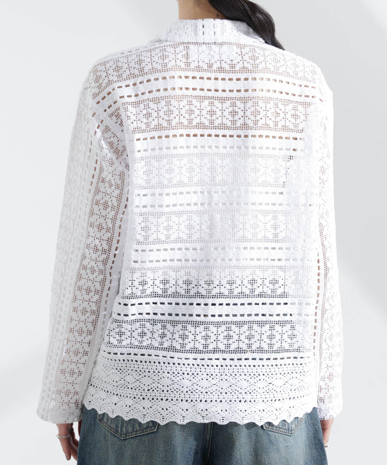 Sara mallika/COTTON BORDER LACE TOP 6715120033