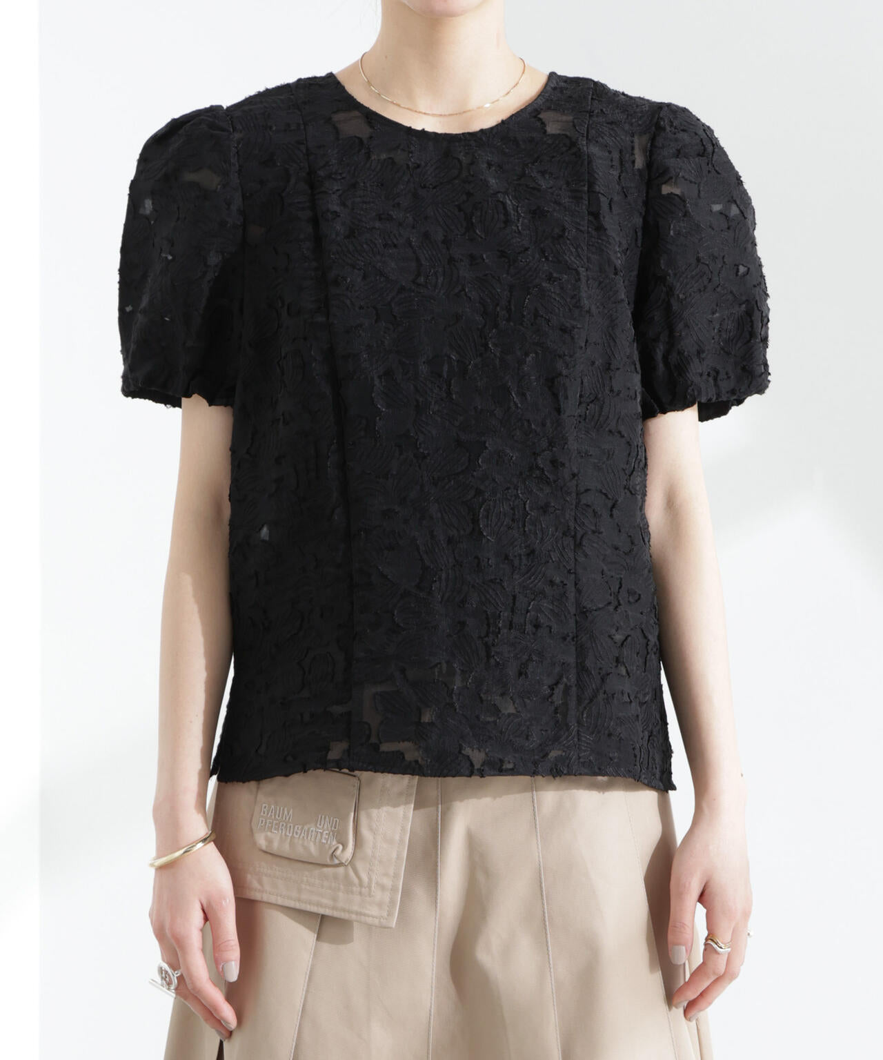 BAUM UND PFERDGARTEN/Flower Jacquard トップス 6715121004