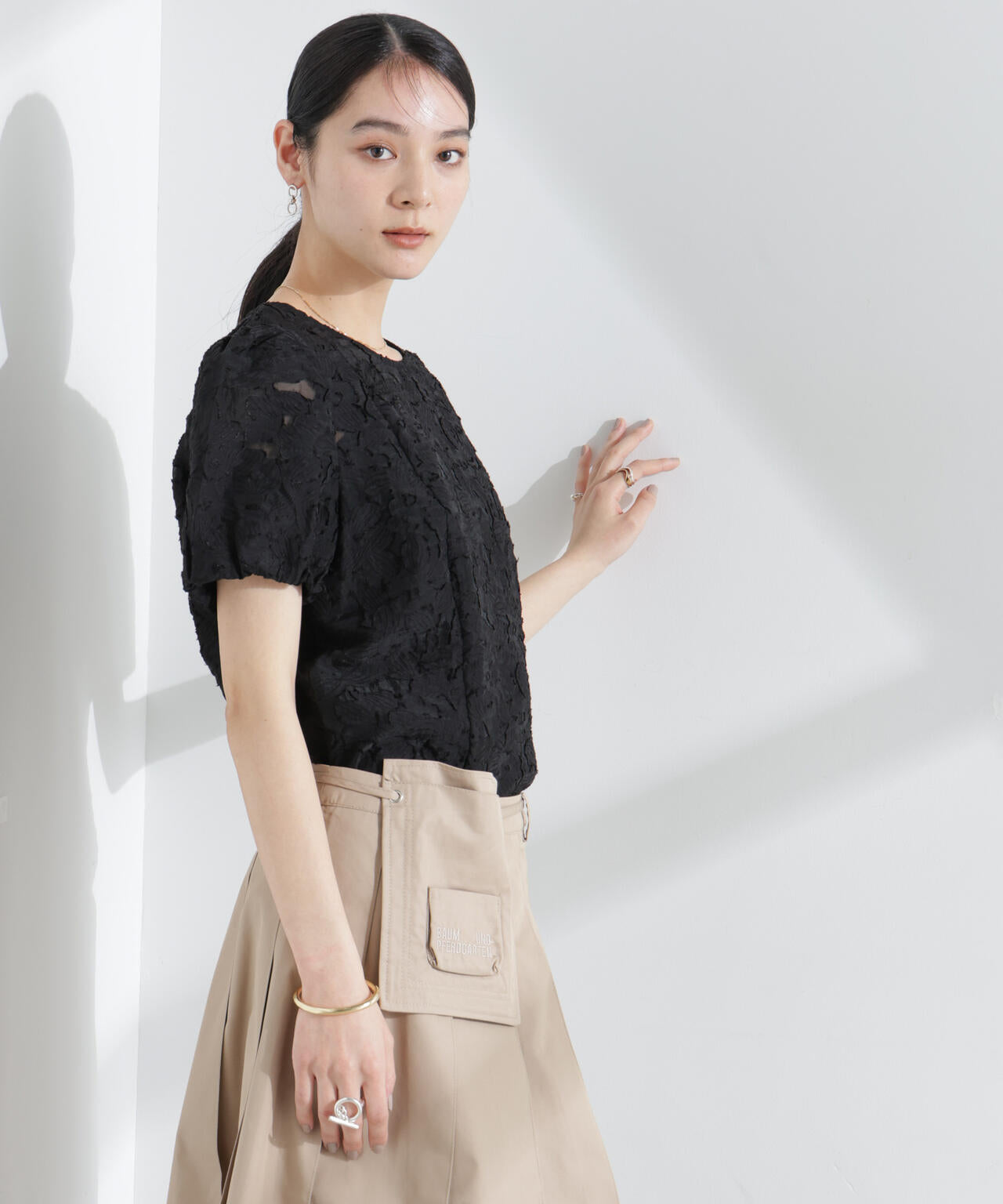 BAUM UND PFERDGARTEN/Flower Jacquard トップス 6715121004