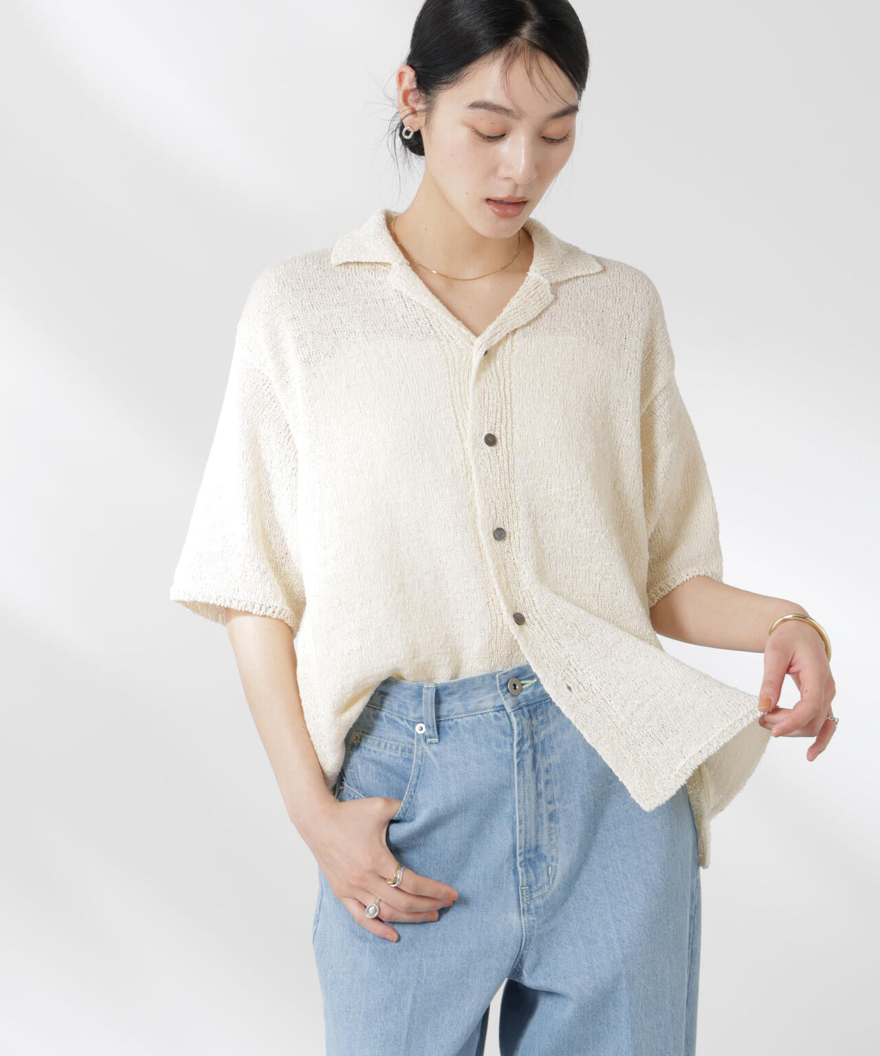 YONETOMI/GIMA SLUB KNIT S/T 6715122019