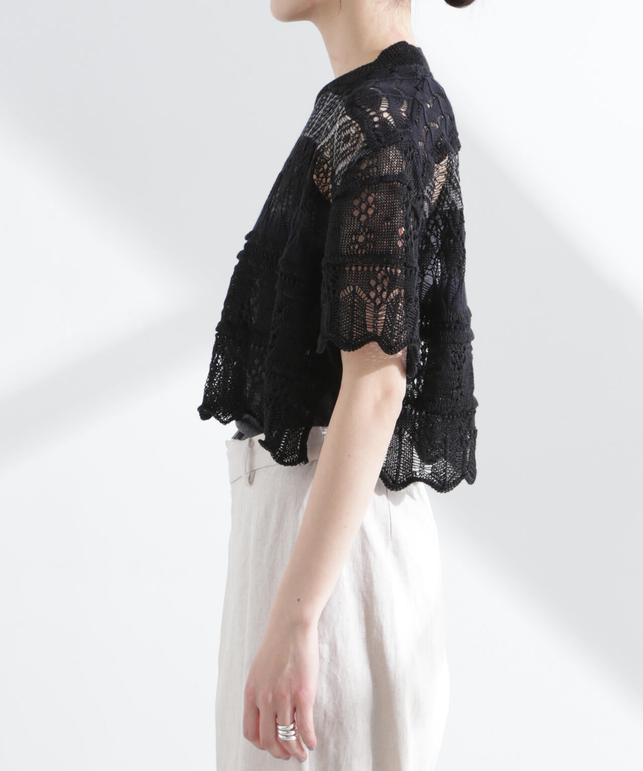 ODAKHA/crazy lace short knit 6715122026