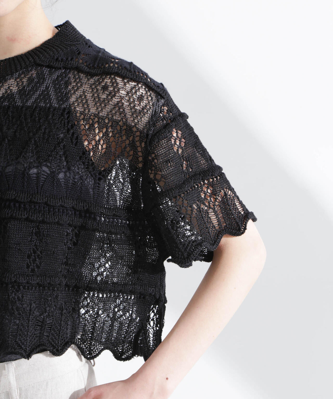 ODAKHA/crazy lace short knit 6715122026