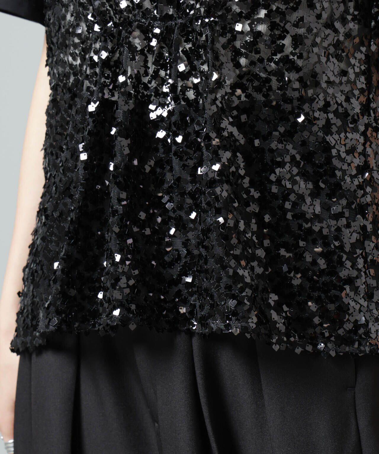 BAUM UND PFERDGARTEN/Sequins ドッキングTシャツ 6715124001