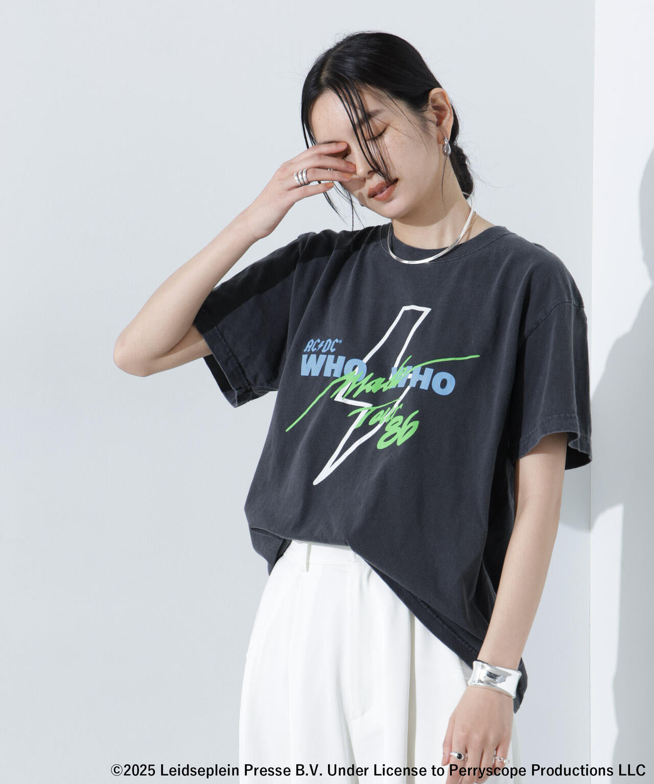 tシャツ (GOOD ROCK SPEED)AC/DC FLOCKY PRINT S/S TEE レディース GOOD ROCK SPEED tシャツ 「GOOD SPEED/グッドロックスピード