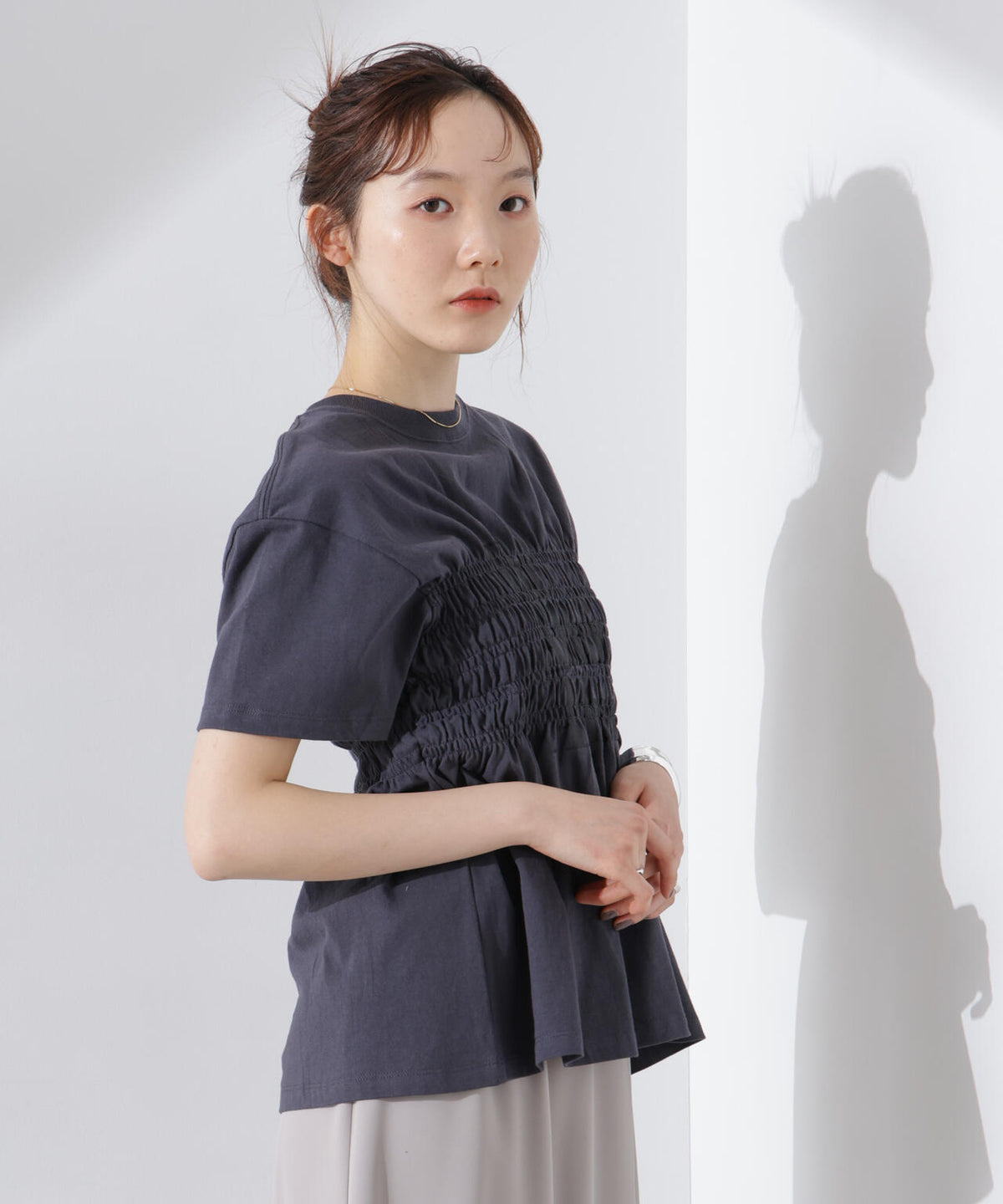 RUSSELL ATHLETIC/別注 Jersey Shirring T 6715124035