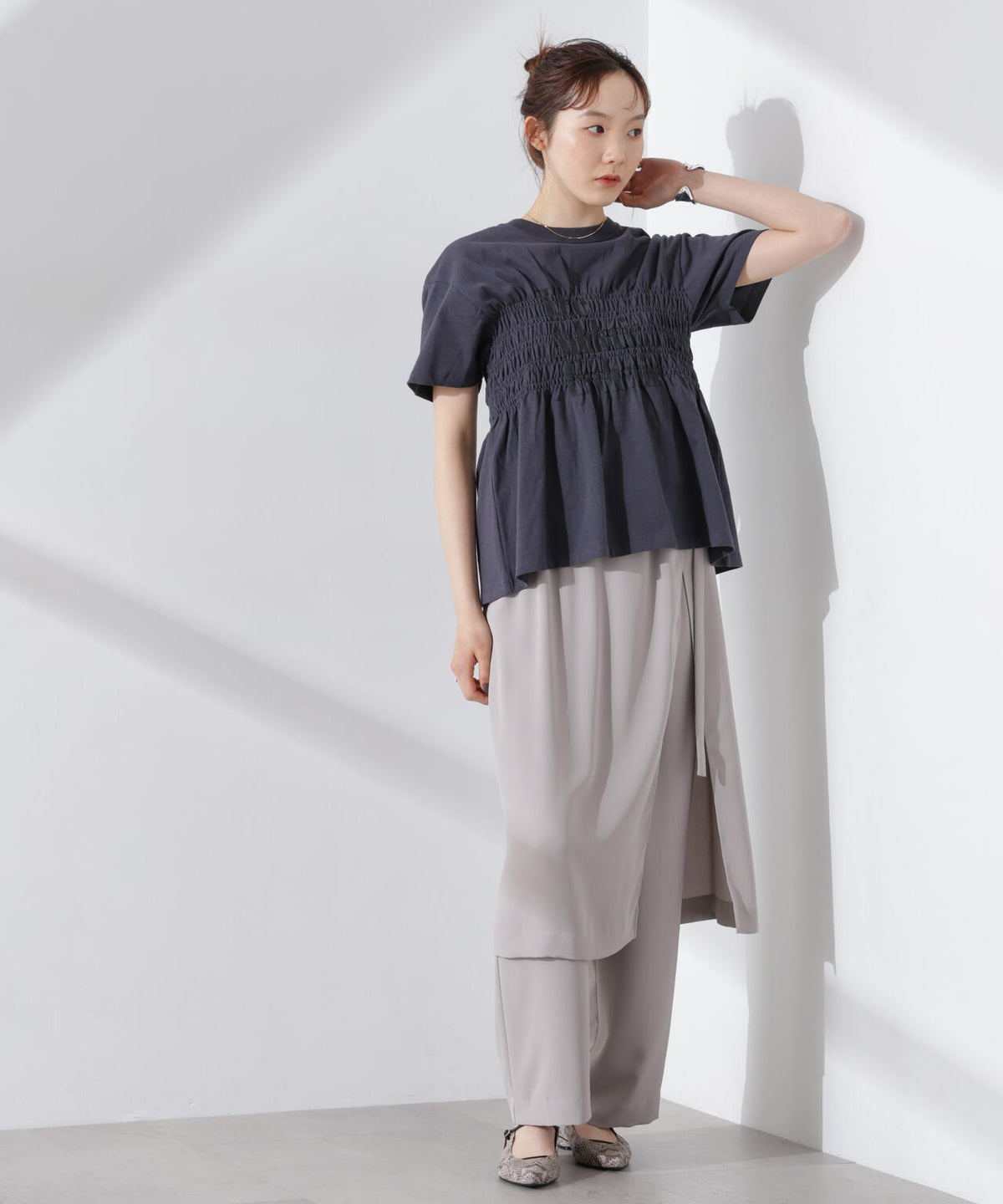 RUSSELL ATHLETIC/別注 Jersey Shirring T 6715124035