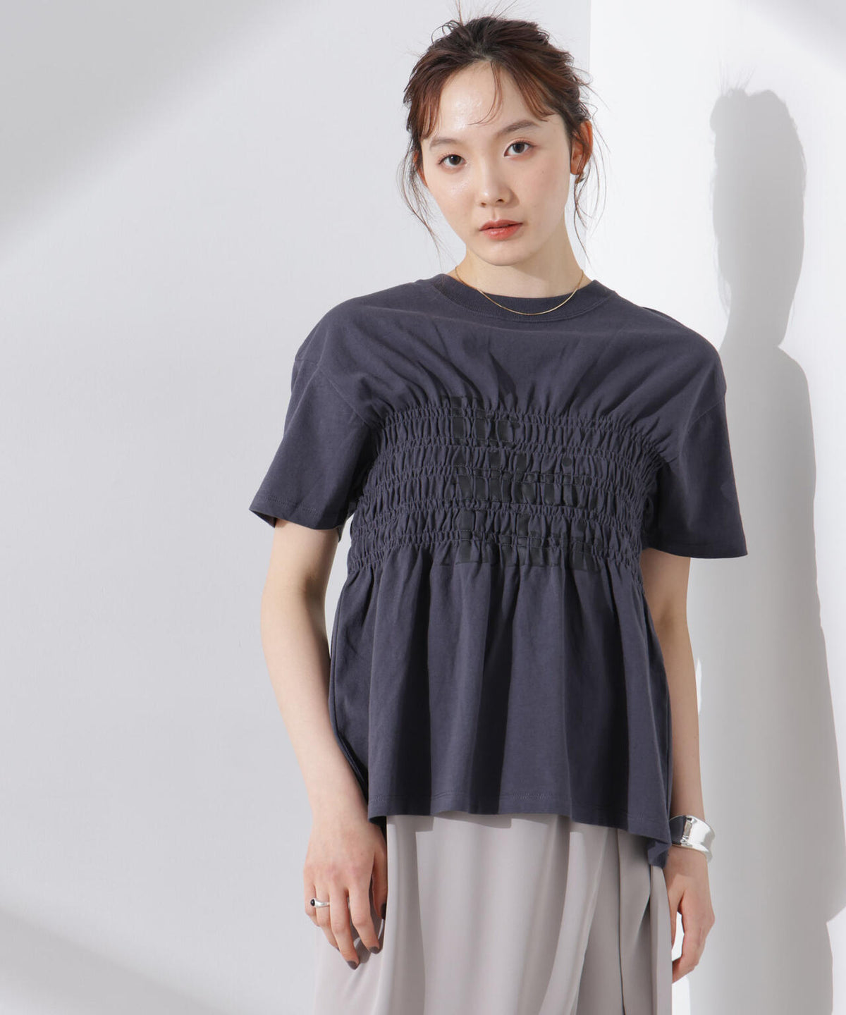 RUSSELL ATHLETIC/別注 Jersey Shirring T 6715124035