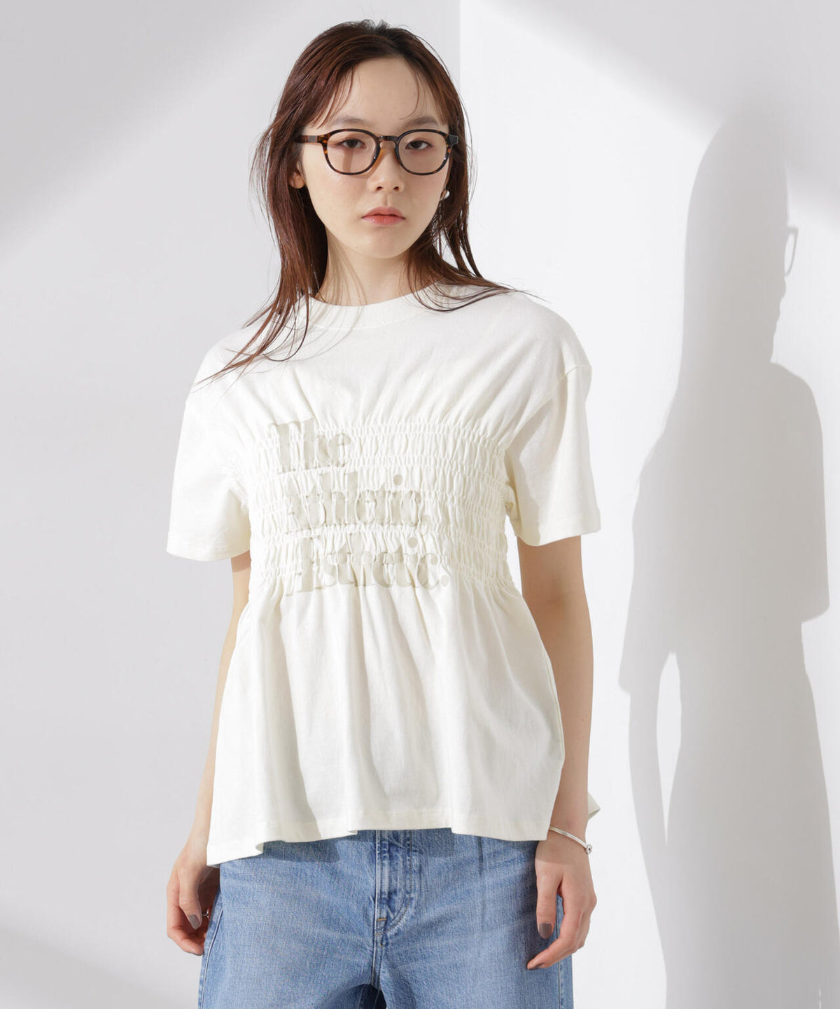 RUSSELL ATHLETIC/別注 Jersey Shirring T 6715124035