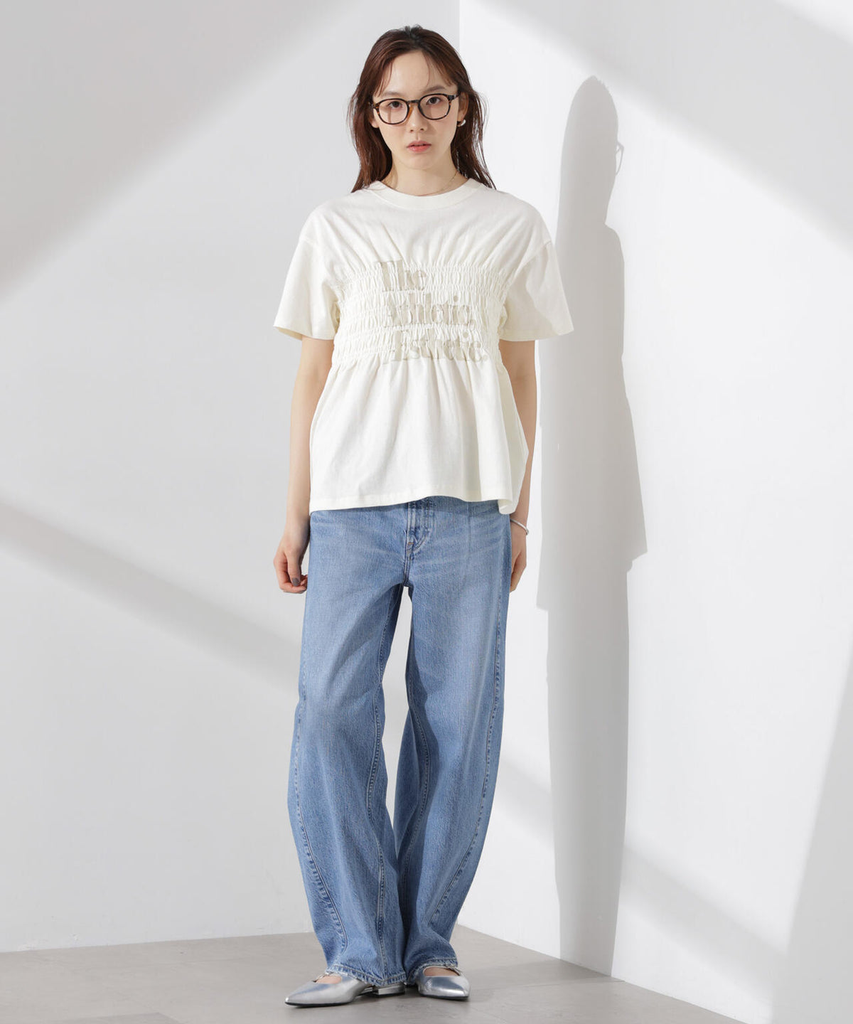 RUSSELL ATHLETIC/別注 Jersey Shirring T 6715124035