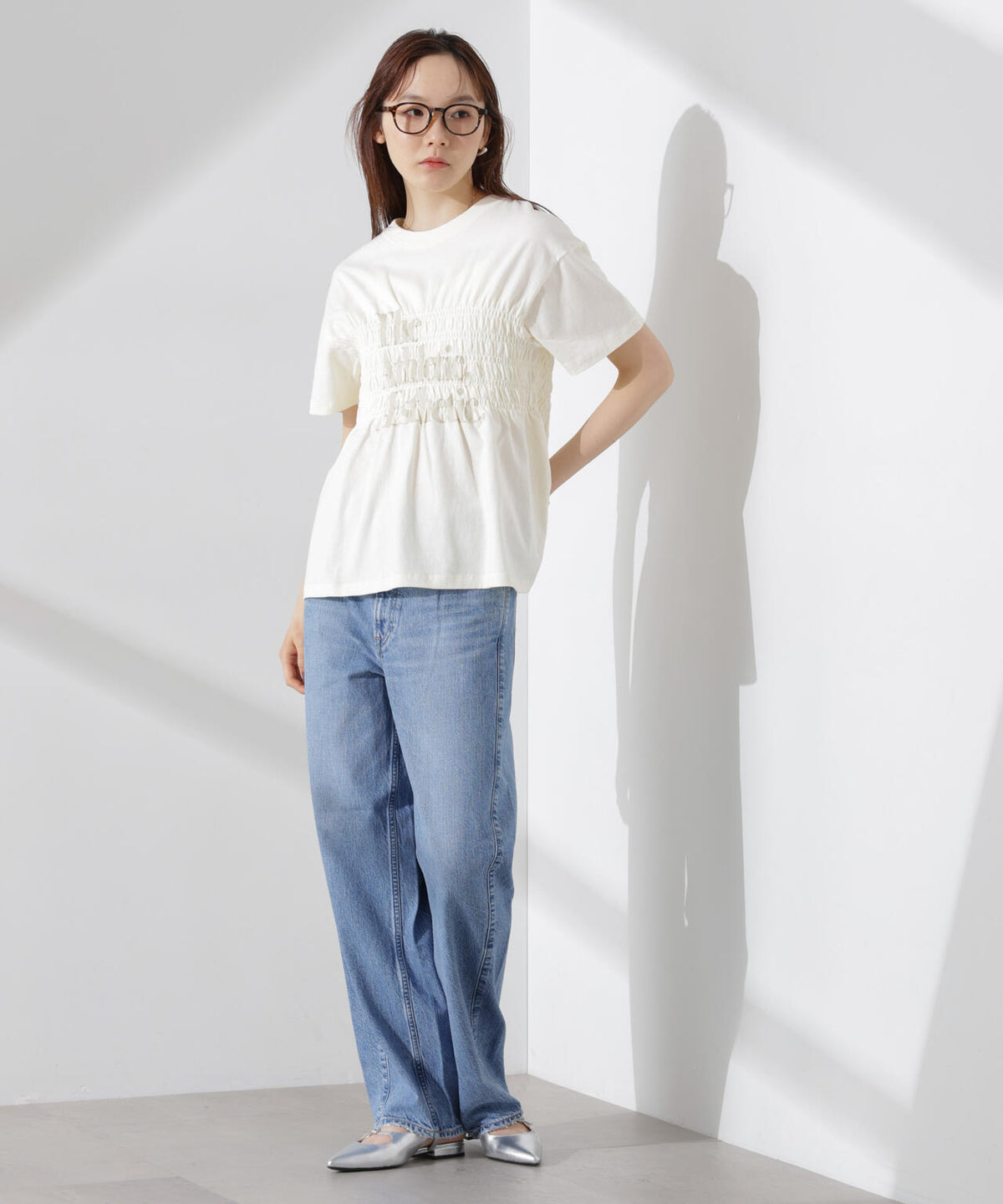RUSSELL ATHLETIC/別注 Jersey Shirring T 6715124035