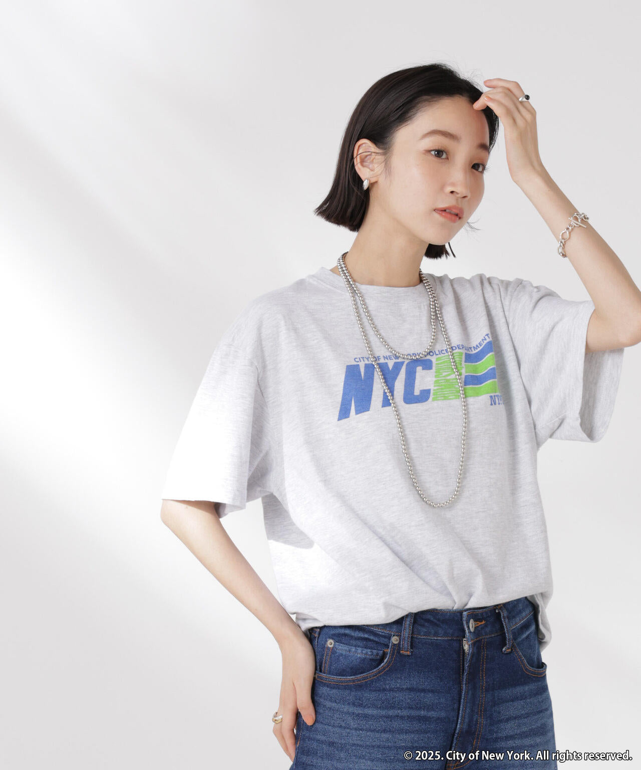 GOOD ROCK SPEED/NYC Tシャツ アッシュ 6715124043