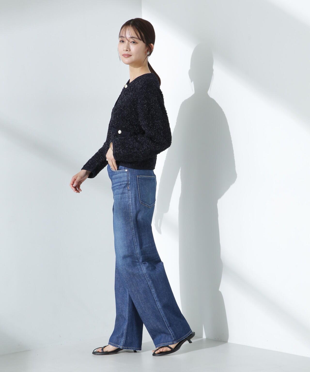 upper hights/THE NIECE ハイライズワイドストレート デニム 6715127026