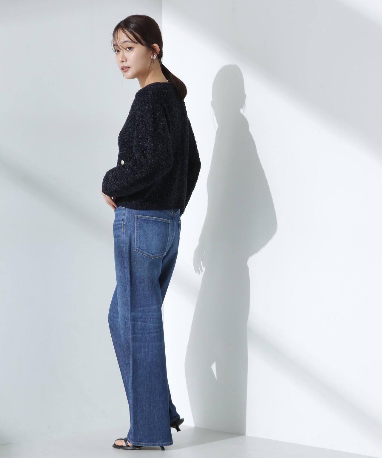 upper hights/THE NIECE ハイライズワイドストレート デニム 6715127026