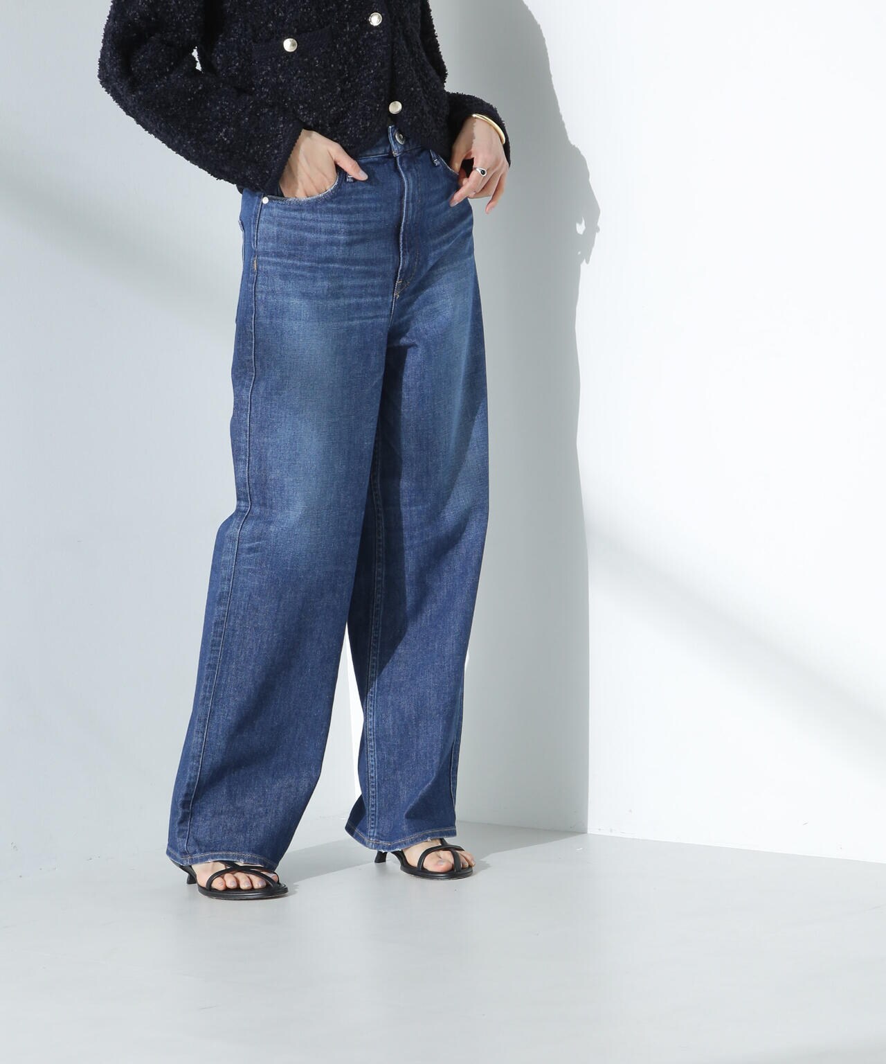 upper hights/THE NIECE ハイライズワイドストレート デニム 6715127026