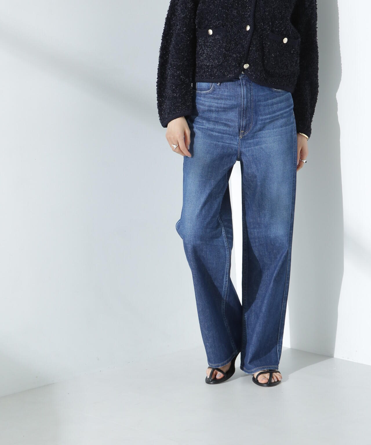 upper hights/THE NIECE ハイライズワイドストレート デニム 6715127026