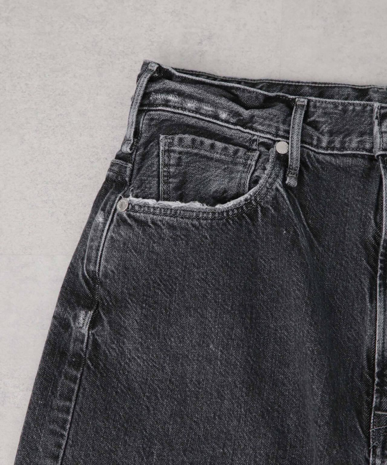 upper hights/THE GARNET ハイライズワイドテーパード デニム 6715127027