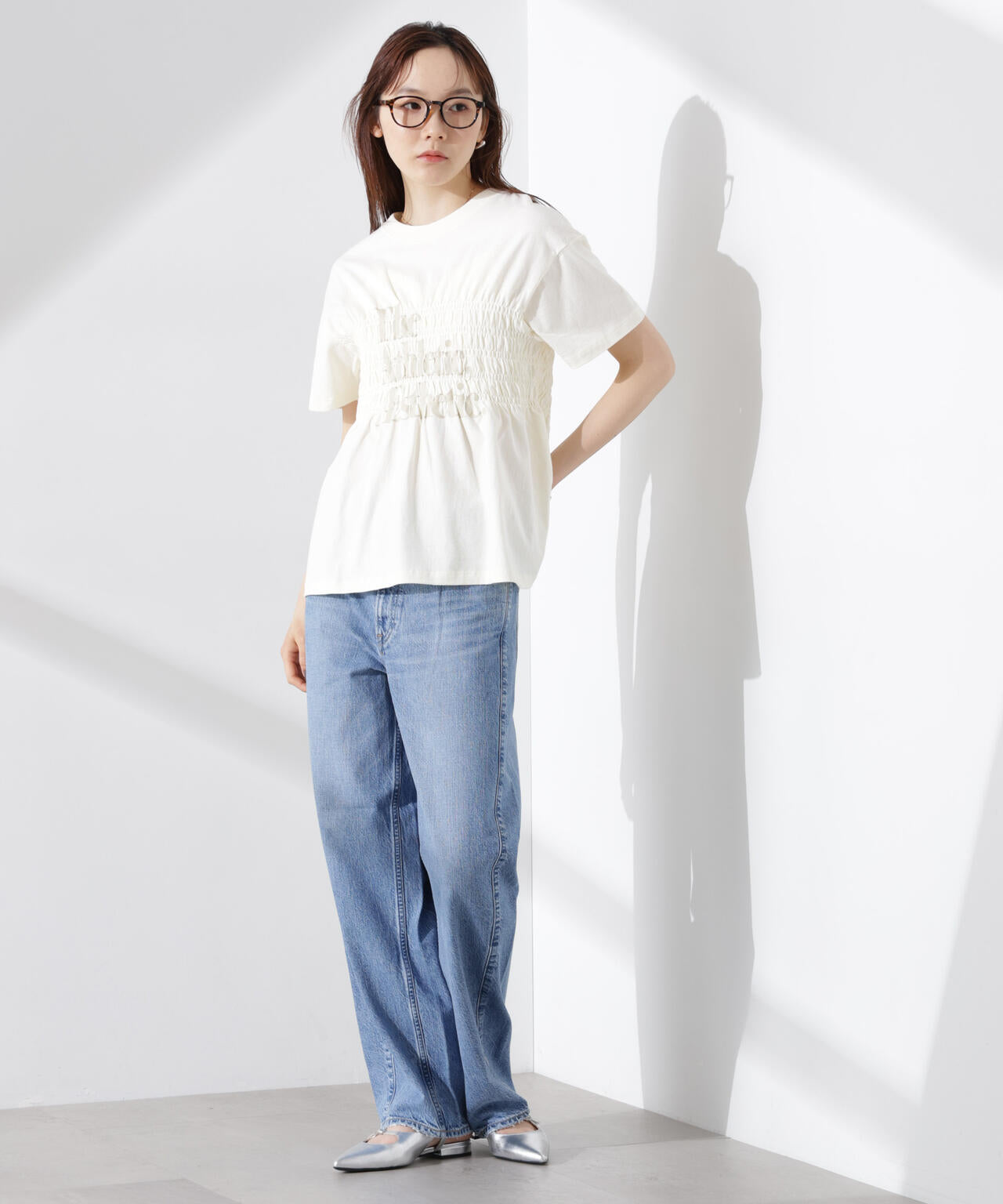 upper hights/THE DONA ミッドライズバルーンデニム 6715127045