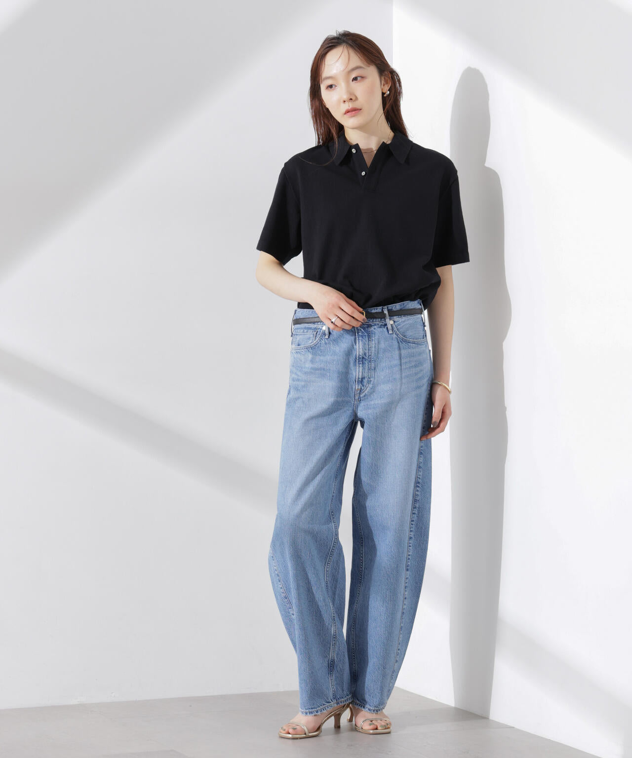 upper hights/THE DONA ミッドライズバルーンデニム 6715127045