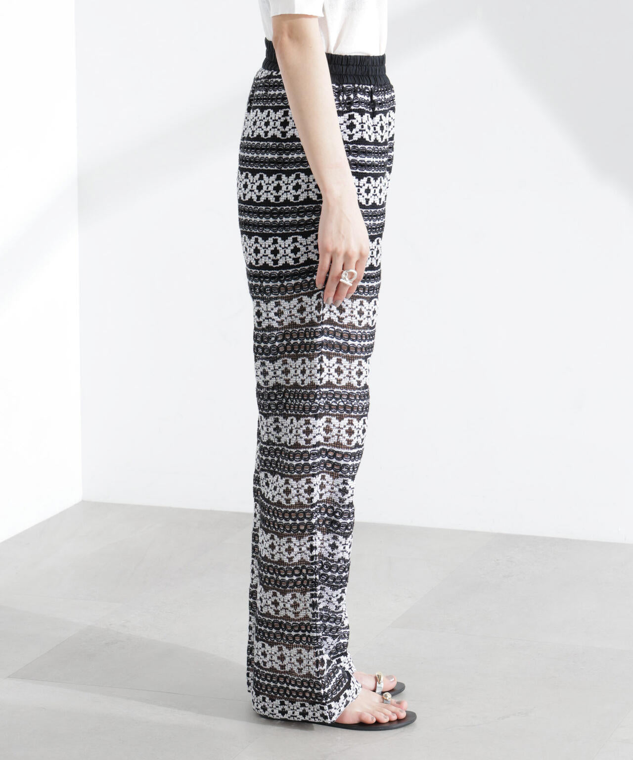 Sara mallika/COTTON BORDER LACE PANTS 6715127046