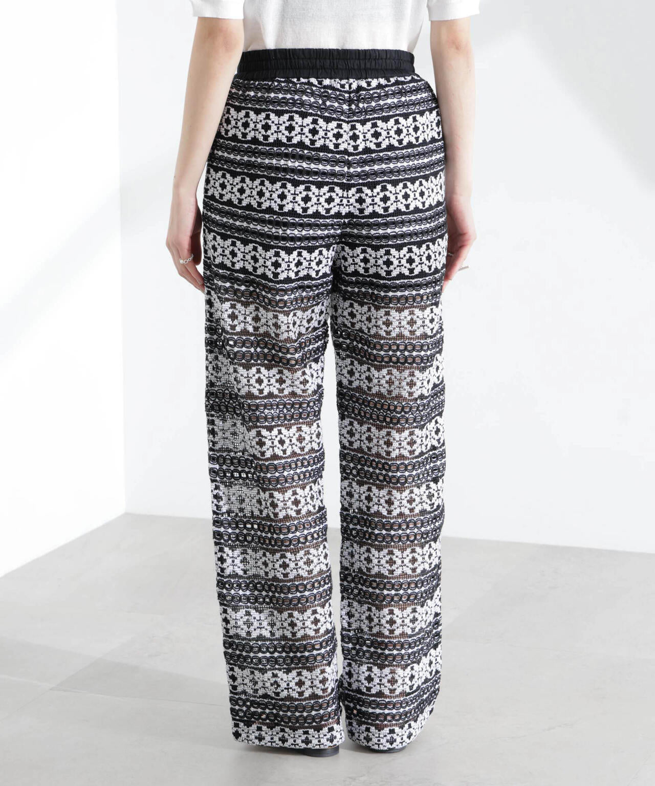Sara mallika/COTTON BORDER LACE PANTS 6715127046