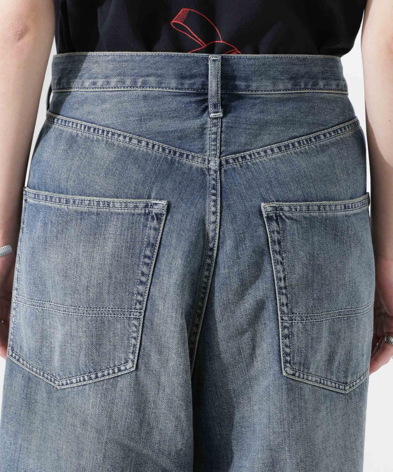 RhodolirioN/5Pockets Huge Shorts - Denim 6715128002
