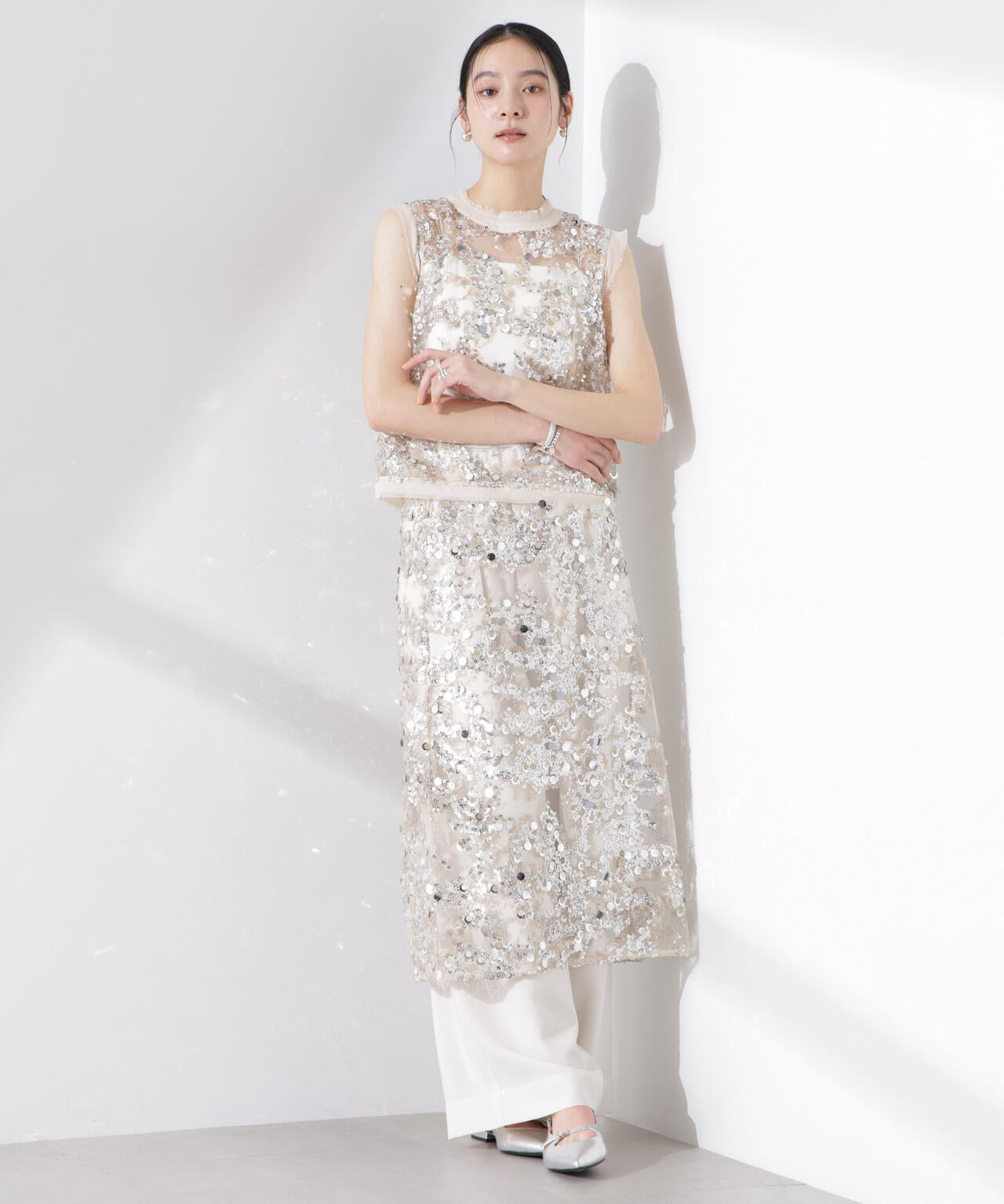 BAUM UND PFERDGARTEN/Sequins スカート(セットアップ可) 6715130011