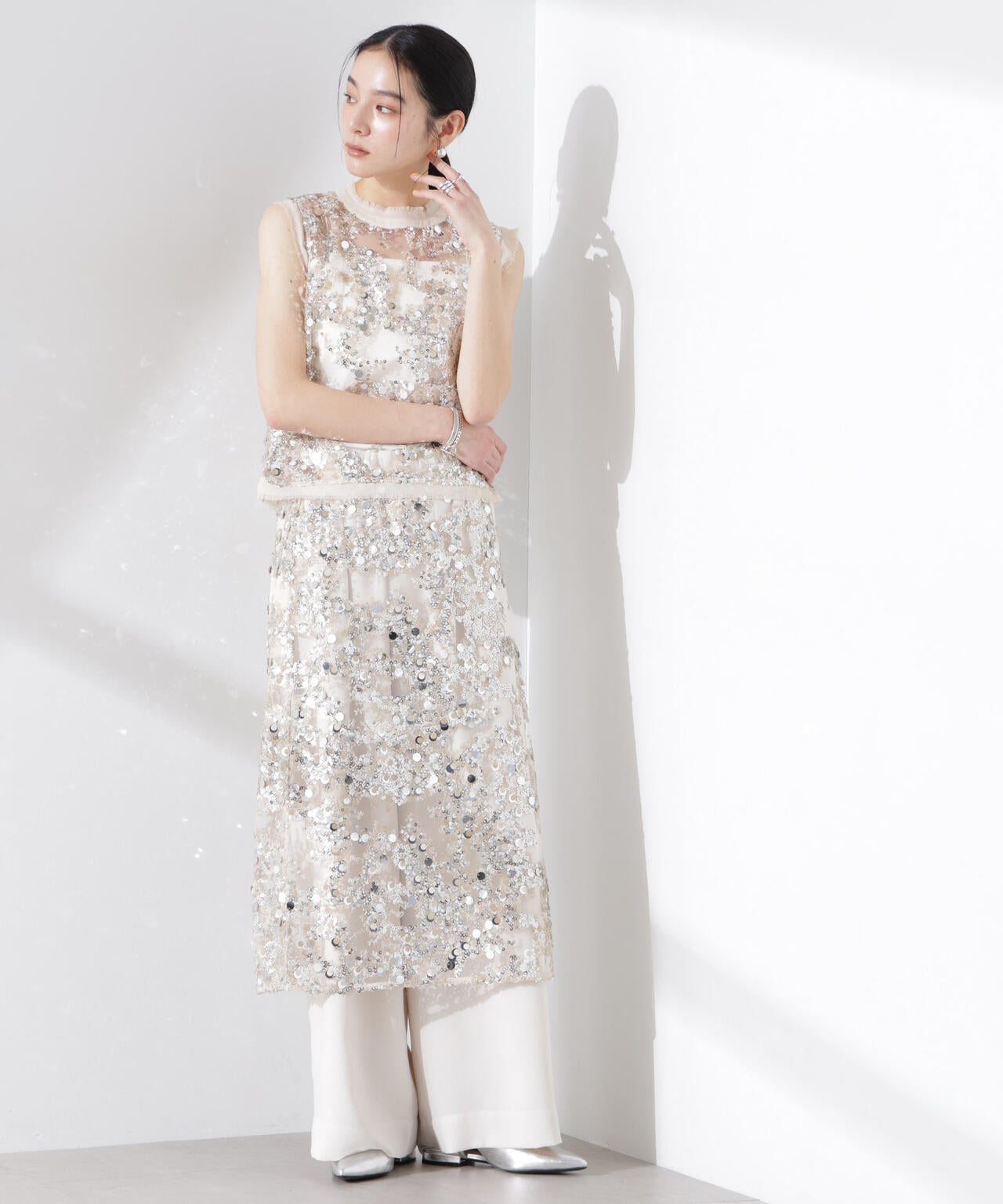 BAUM UND PFERDGARTEN/Sequins スカート(セットアップ可) 6715130011