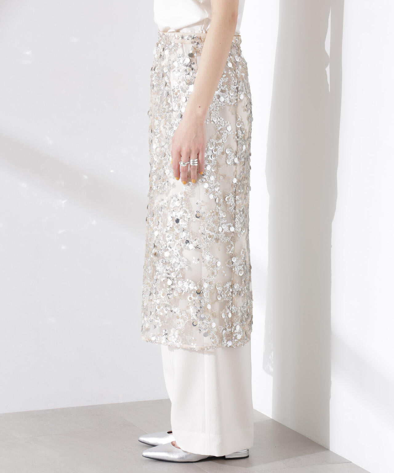 BAUM UND PFERDGARTEN/Sequins スカート(セットアップ可) 6715130011