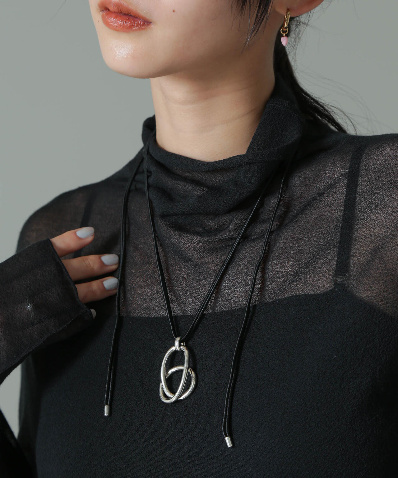 PHILIPPE AUDIBERT/Nata long cord necklace シルバー 6715146052