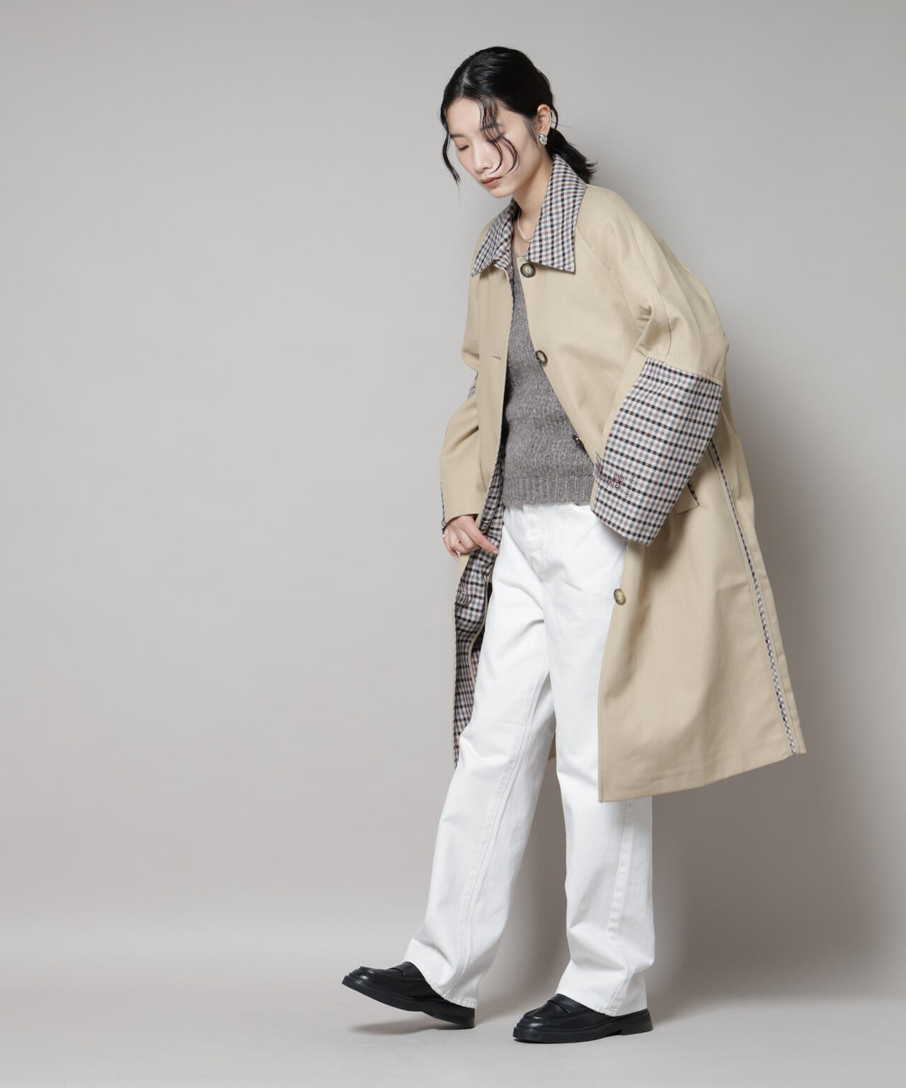 BAUM UND PFERDGARTEN/Bonded Cotton ステンカラーコート 6715211057