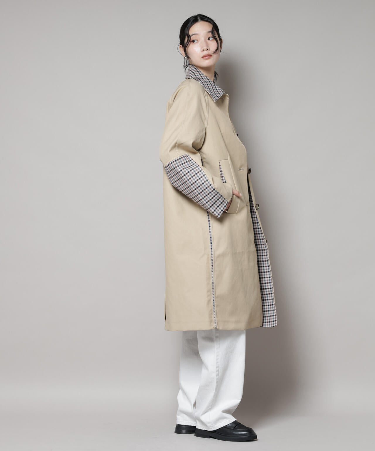 BAUM UND PFERDGARTEN/Bonded Cotton ステンカラーコート 6715211057