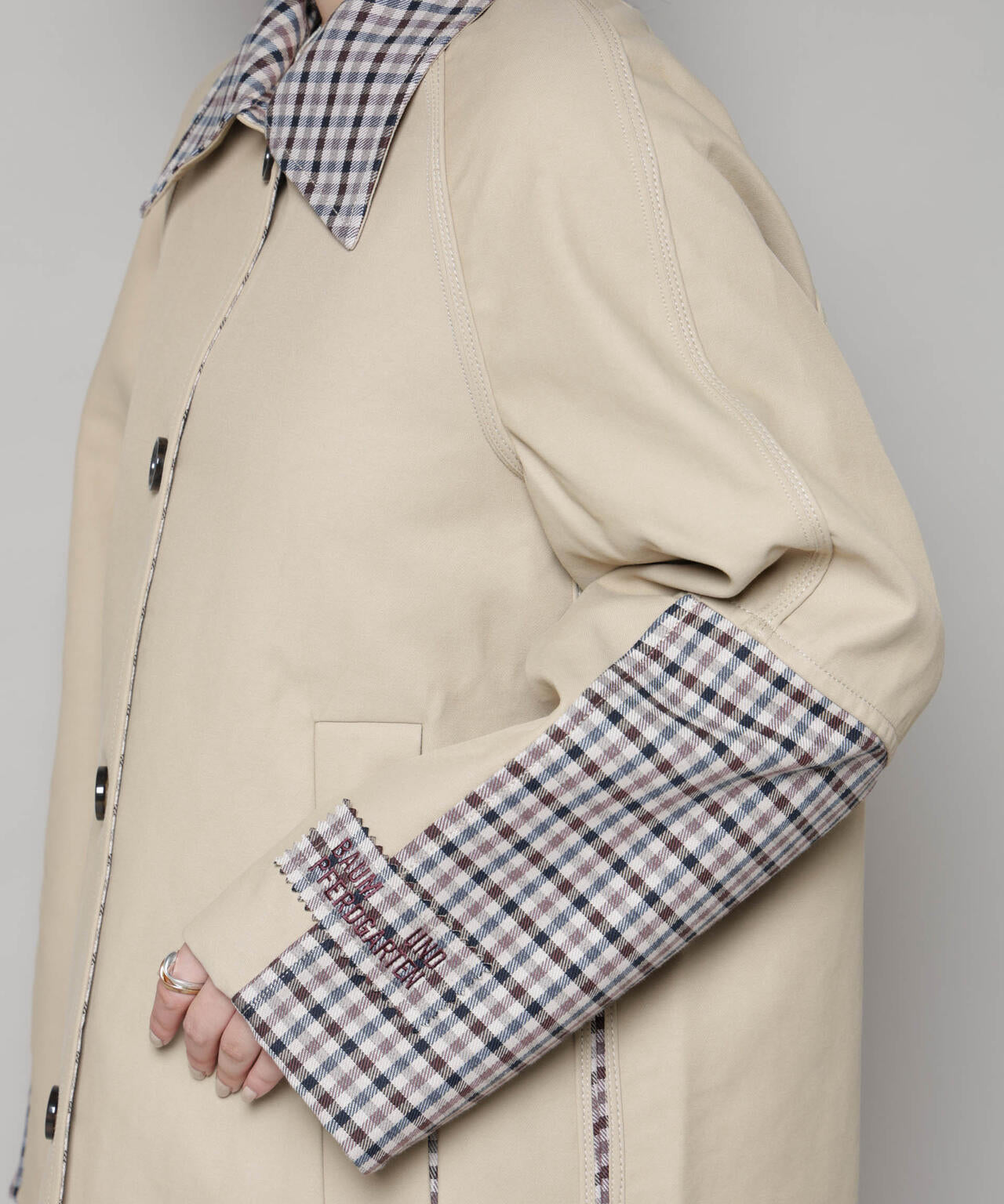 BAUM UND PFERDGARTEN/Bonded Cotton ステンカラーコート 6715211057