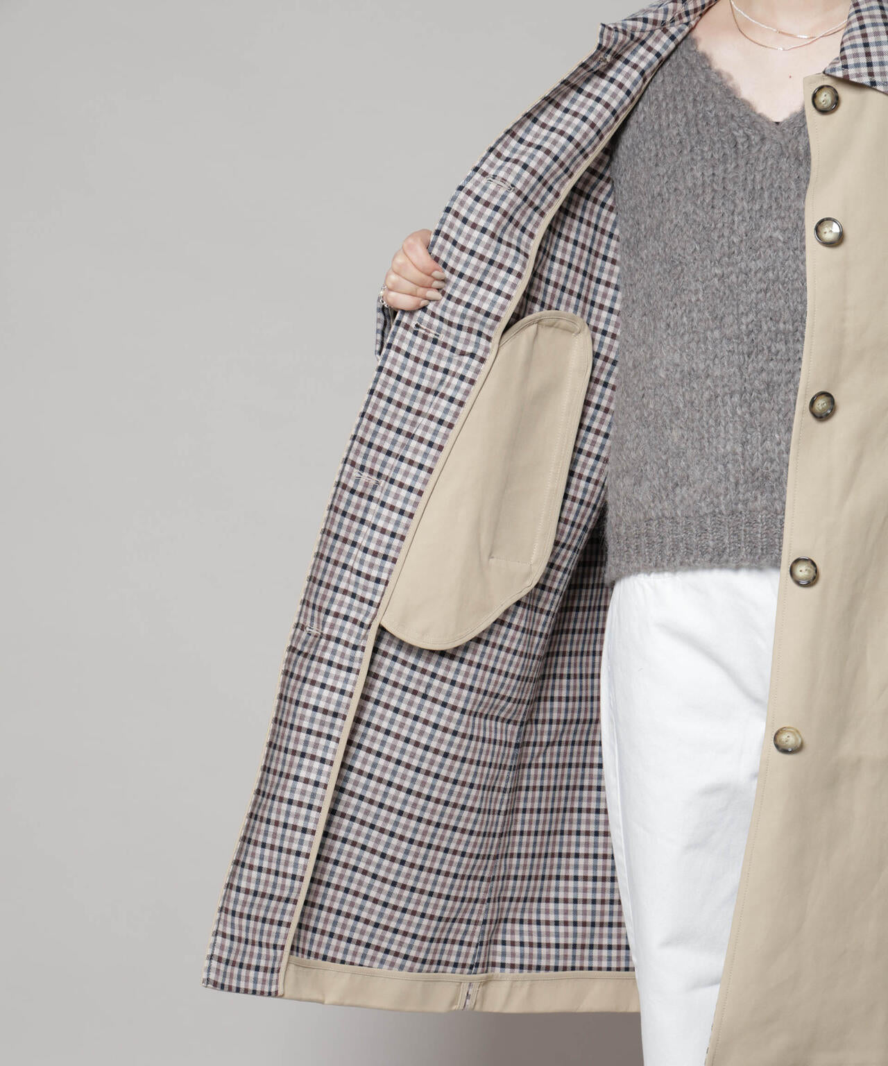 BAUM UND PFERDGARTEN/Bonded Cotton ステンカラーコート 6715211057