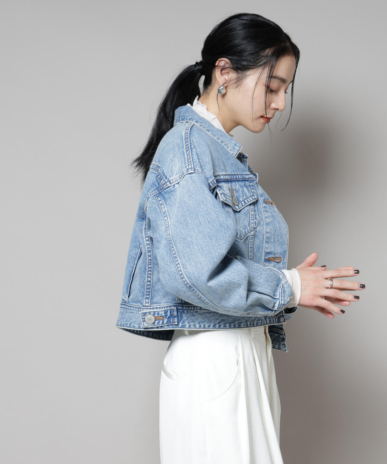 SOMETHING/BIG DETAIL DENIM JACKET 6715212007